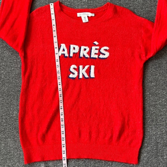 H&M LOGG Apres Ski Sweater Sz M Wool Blend Crew Neck Oversized Lodge Snow Winter - Picture 9 of 11